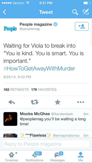 Illustration for article titled People Magazine Deletes Offensive Tweets About Viola Davis and Scandal